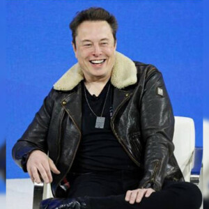 Elon Musk Shearling Black Leather Jacket