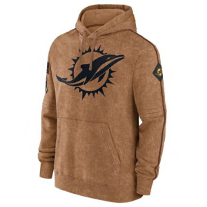 Miami Dolphins Salute To Service Brown Hoodie