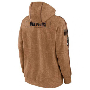 Miami Dolphins Salute To Service Brown Hoodie