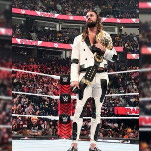 White Leather Blazer Coat WWE Raw Seth Rollins