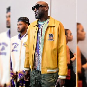 Lamar Odom Avirex Icon Yellow Leather Jacket