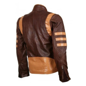 Men’s Tan Brown Distressed Leather Jacket