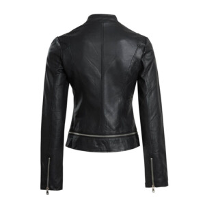 Womens Leather Moto Jacket