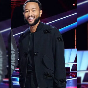 John Legend The Voice S25 Black Embellished jacket